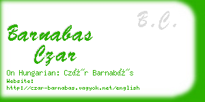 barnabas czar business card